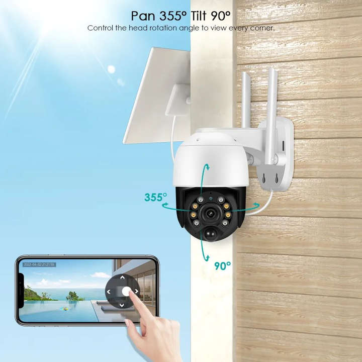 Solar Security Camera Wifi Built in 1080p