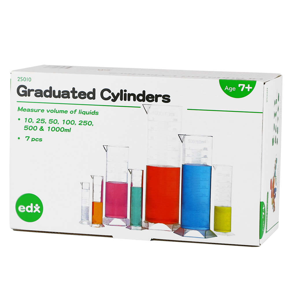 EDX Education - Graduated Cylinder Set - 7pcs- Damaged Packaging