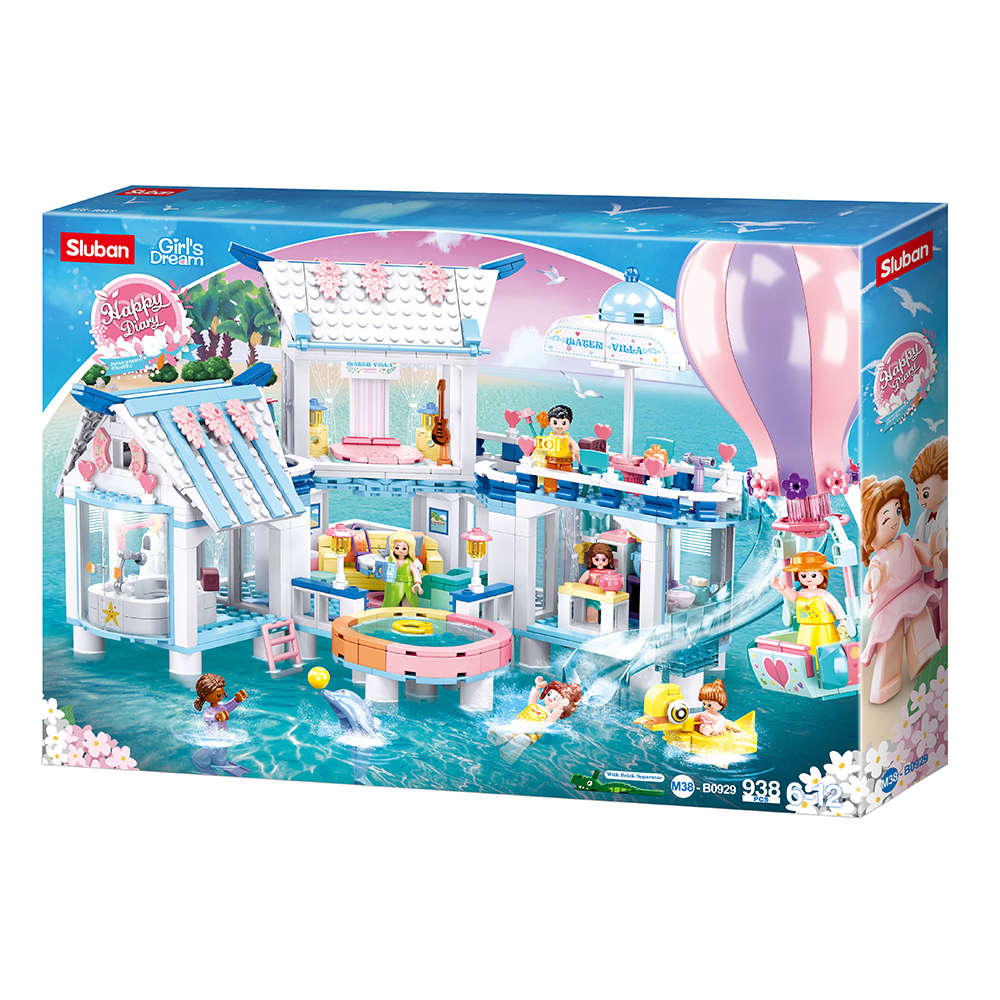 Sluban - Sea View - Pool Villa - 938pcs- Damaged Packaging