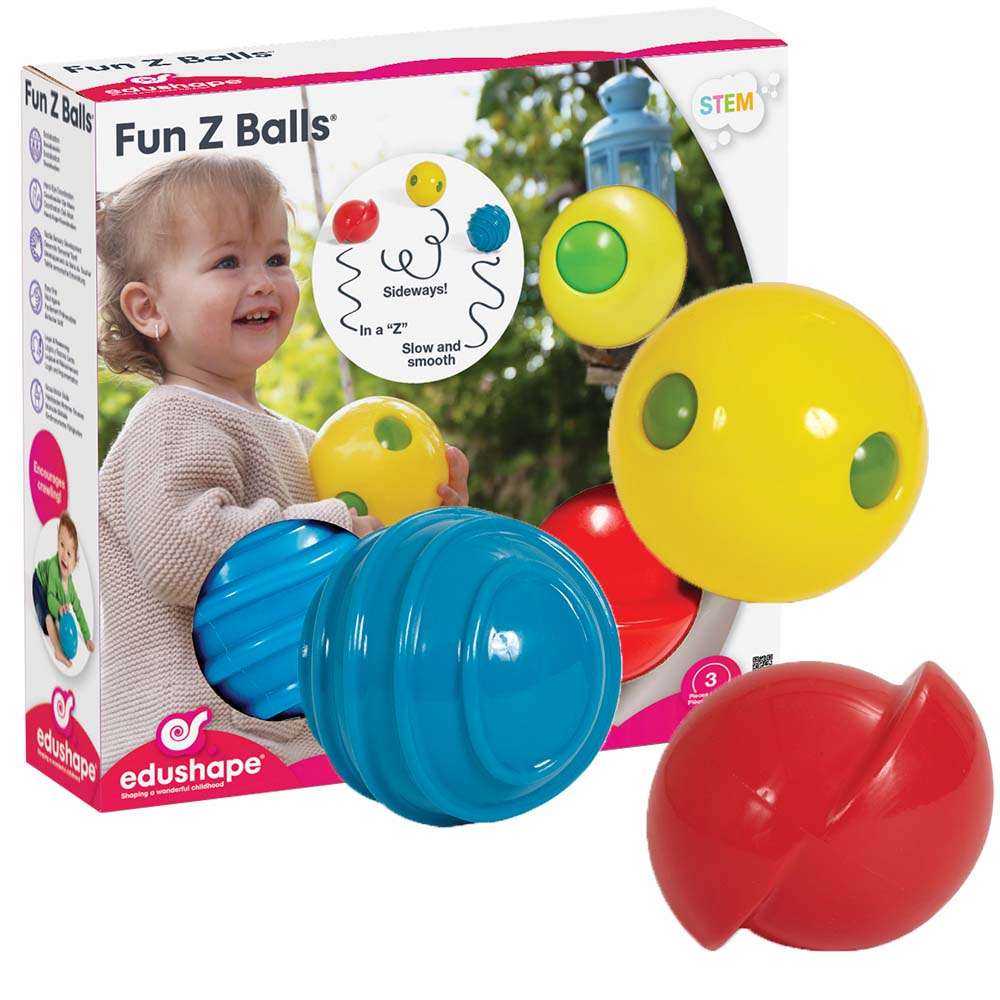 edushape - Fun Z Balls - 3pcs- Damaged Packaging