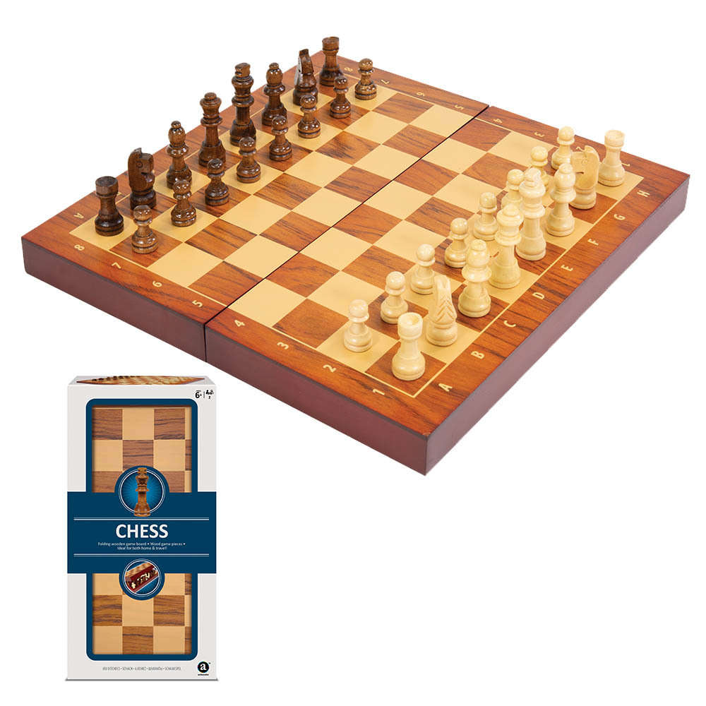 Ambassador - Folding Wood Chess Set- Damaged Packaging