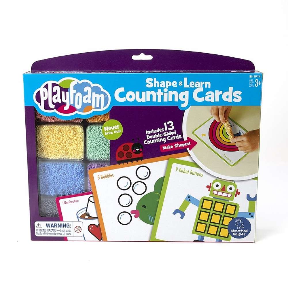 Educational Insights - Playfoam® Shape & Learn Counting Cards- Damaged Packaging