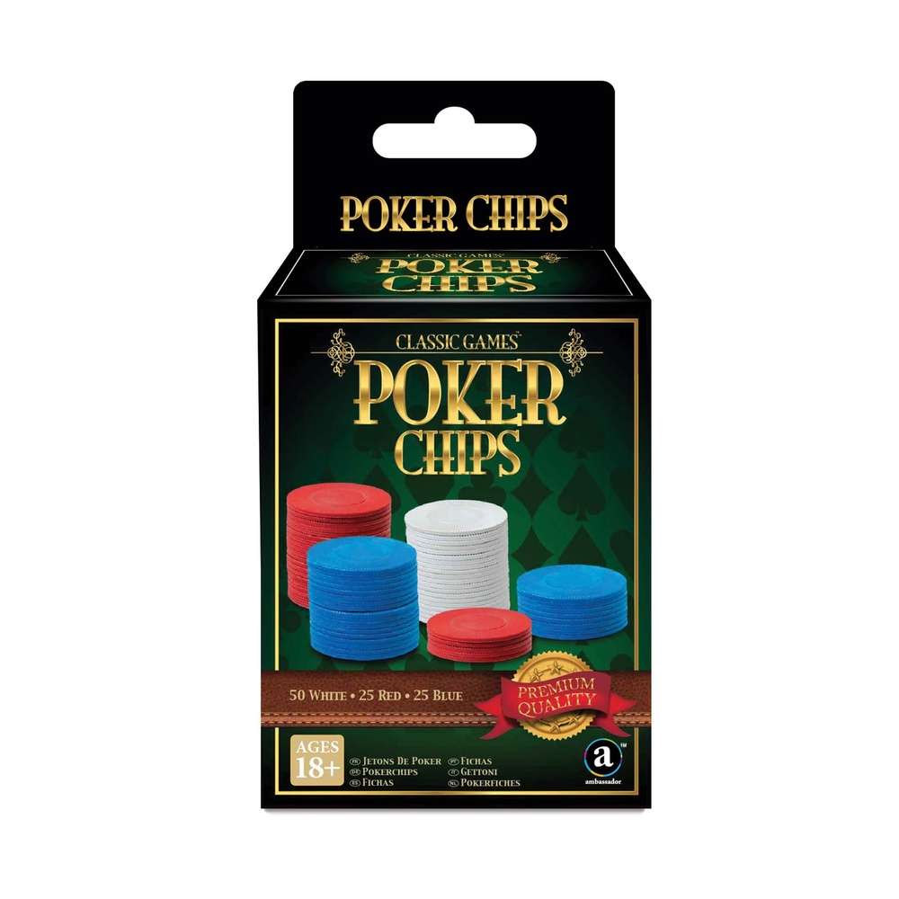 Ambassador - Classic Games - 100 Poker Chips- Damaged Packaging