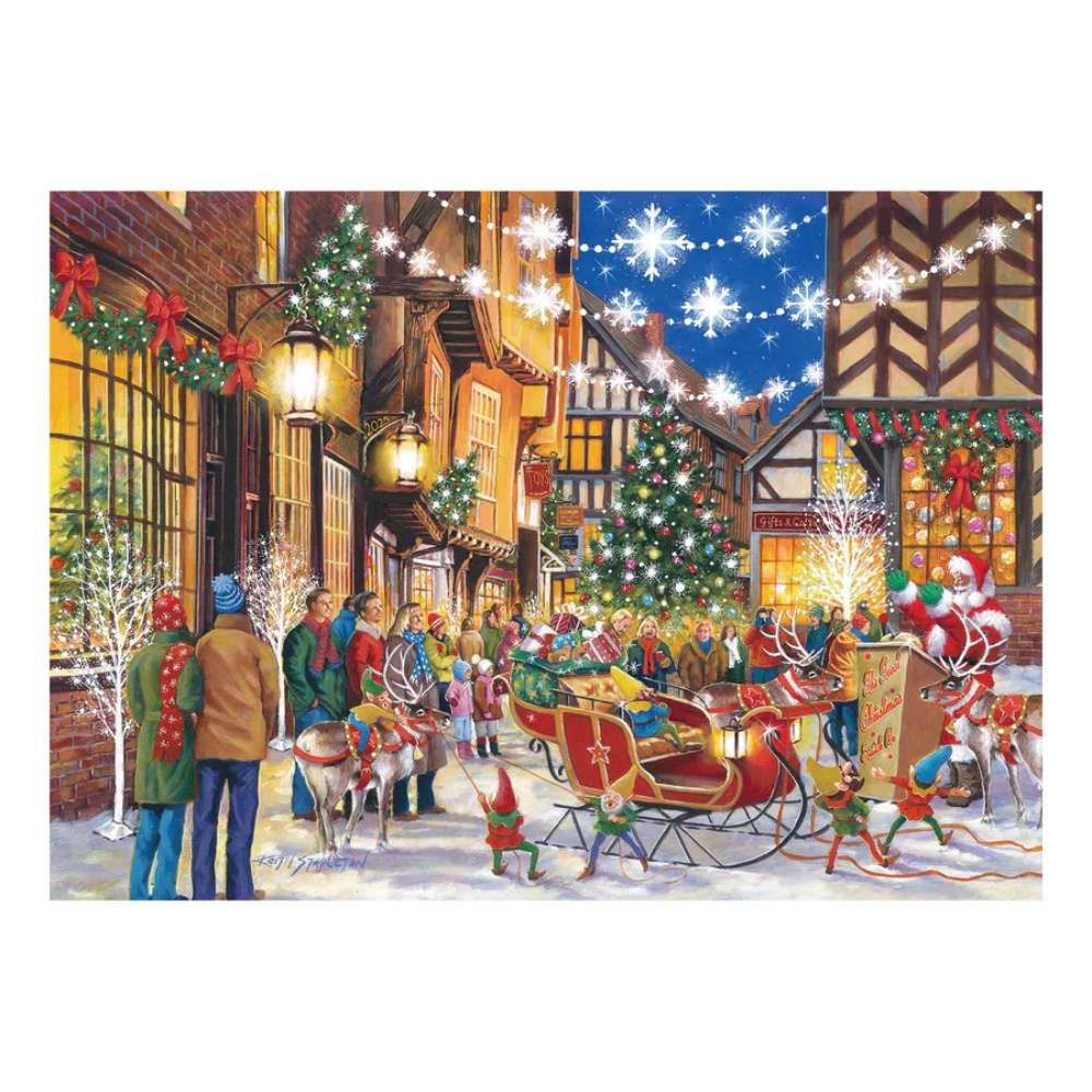 House of Puzzles - No.20 - Santa Switch On - 1000 Piece Jigsaw Puzzle