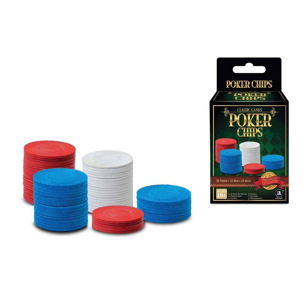Ambassador - Classic Games - 100 Poker Chips- Damaged Packaging