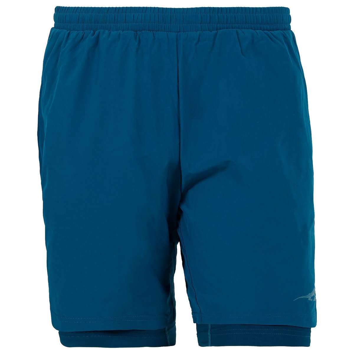 First Ascent Men's Corefit 2in1 7inch Running Shorts Blue Ink