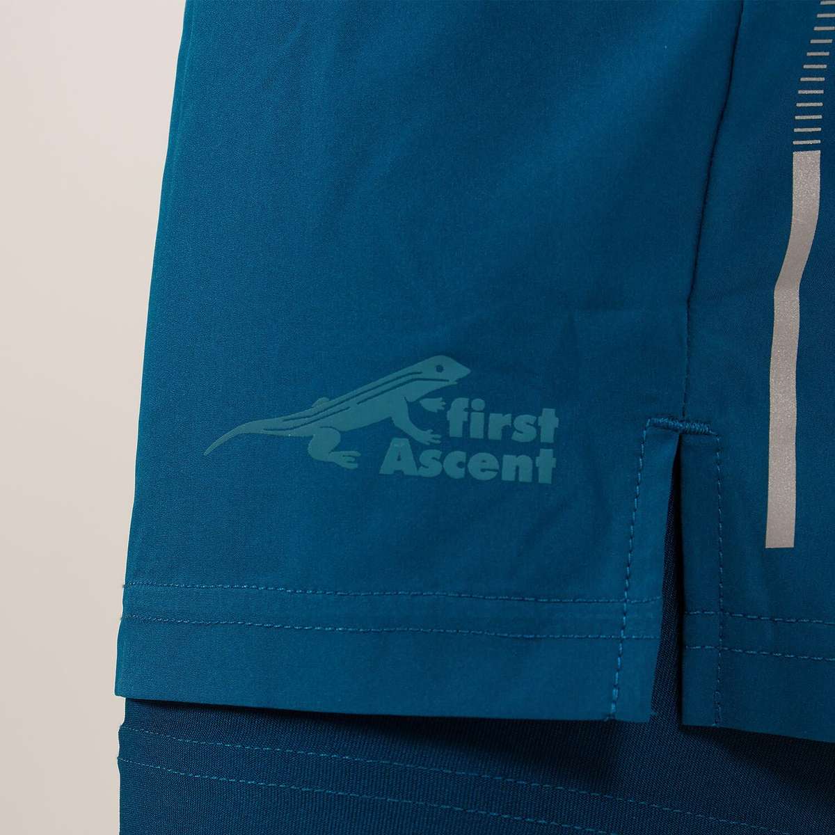 First Ascent Men's Corefit 2in1 7inch Running Shorts Blue Ink