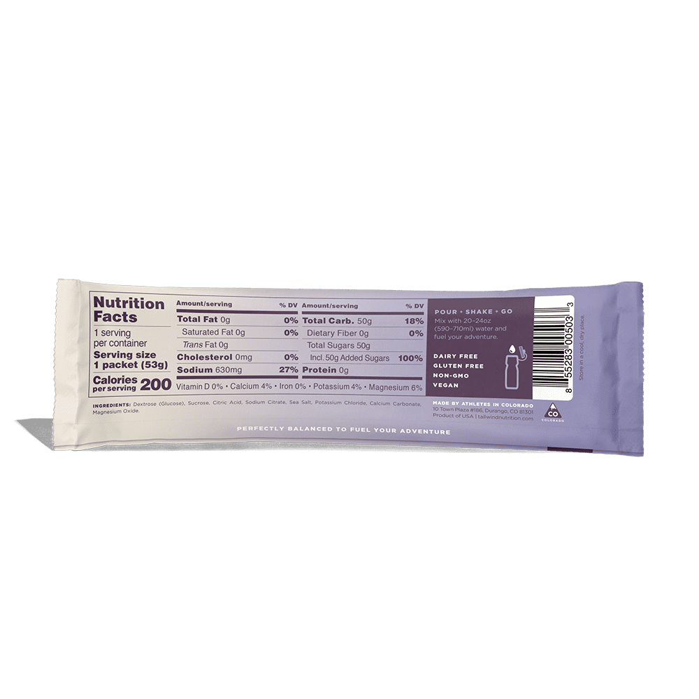 Tailwind Non-Caffeinated Endurance Fuel Sticks (2 Servings) Naked