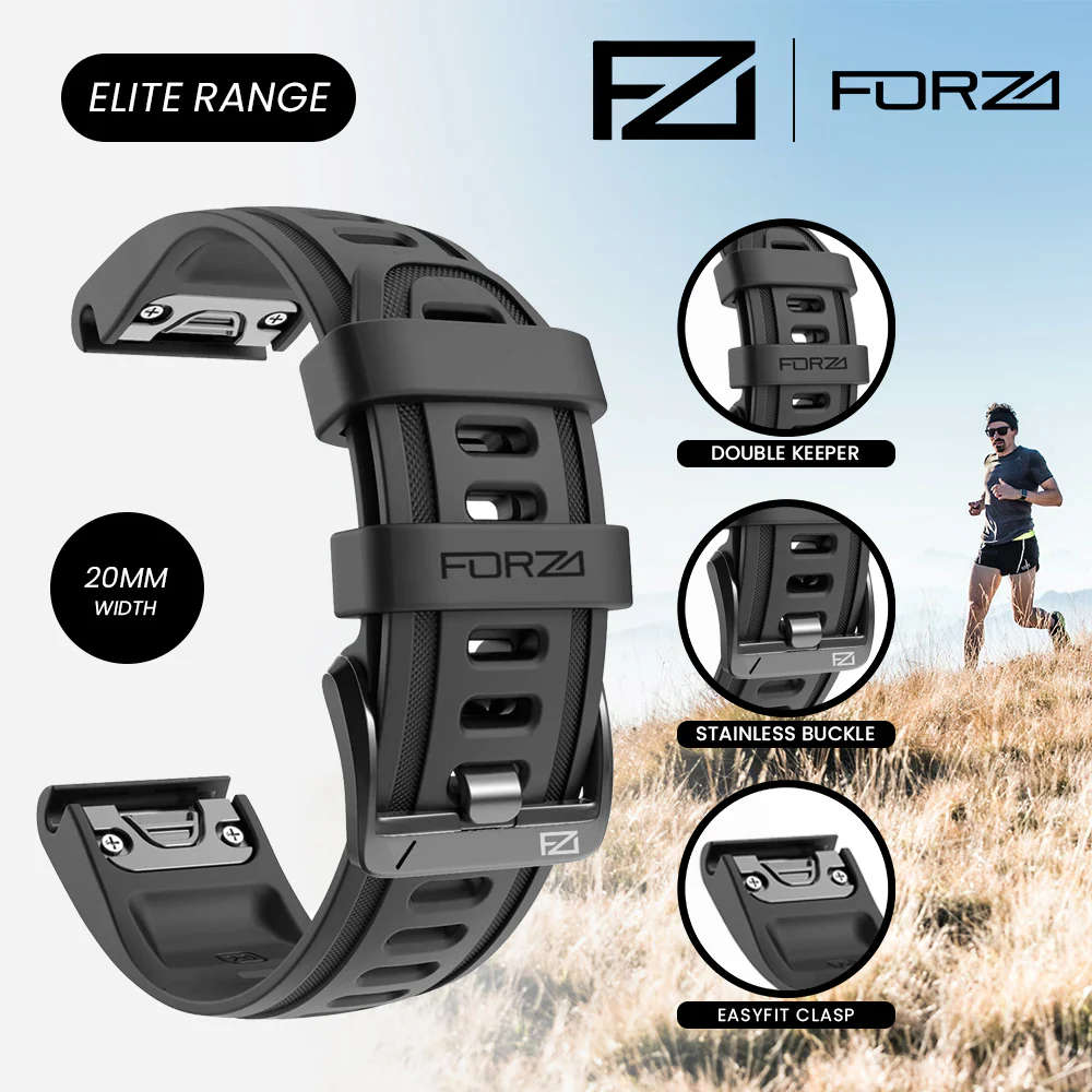 FORZA - ELITE | 20mm EasyFit Watch Strap for Garmin (White Mint)