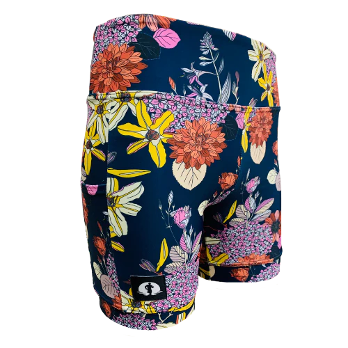 High Waist Funky Pants - Floral Charms