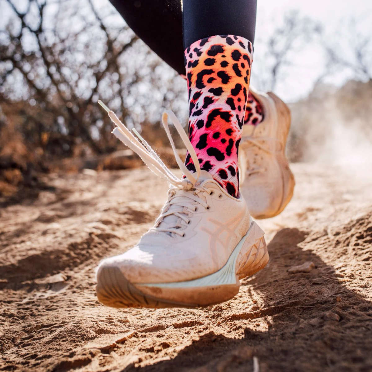 SOX Electric Leopard Pink Socks