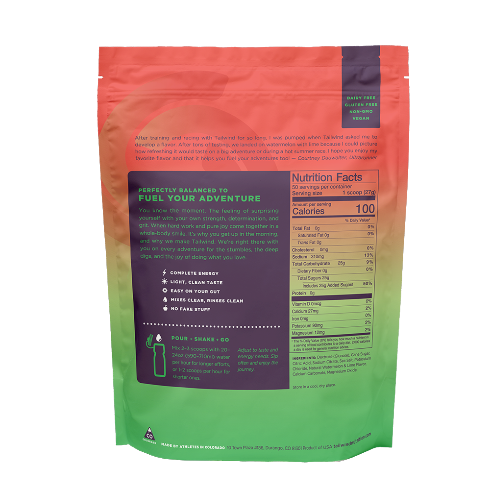 Tailwind Non-Caffeinated Endurance Fuel Pack (30 Servings) Dauwatermelon