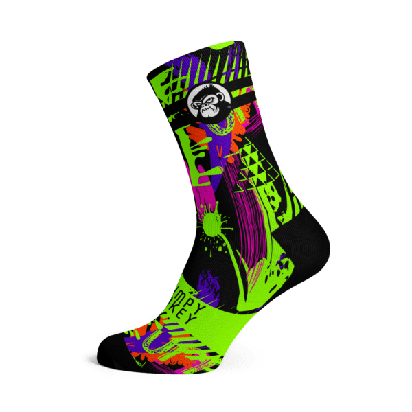 Grumpy Monkey Lumo Paint Socks