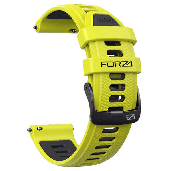 FORZA Elite 22mm Quick Release Two-Tone Strap for Garmin (Lime/Black)