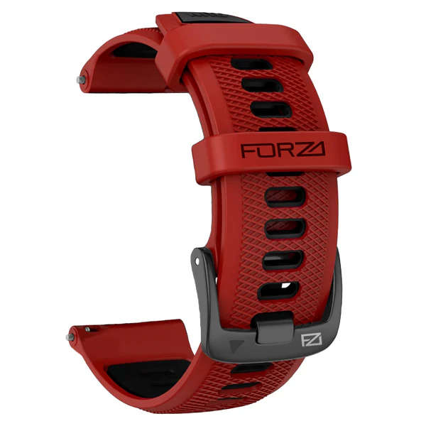 FORZA Elite 22mm Quick Release Two-Tone Strap for Garmin (Red/Black)