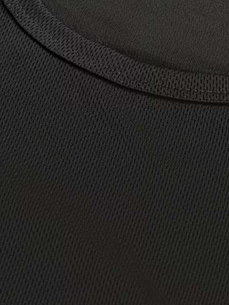Side High Vis Men's Quick-Dry Athletic T-Shirts with Reflective Stripes (Black)