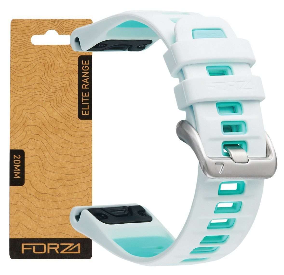 FORZA - ELITE | 20mm EasyFit Watch Strap for Garmin (White Mint)