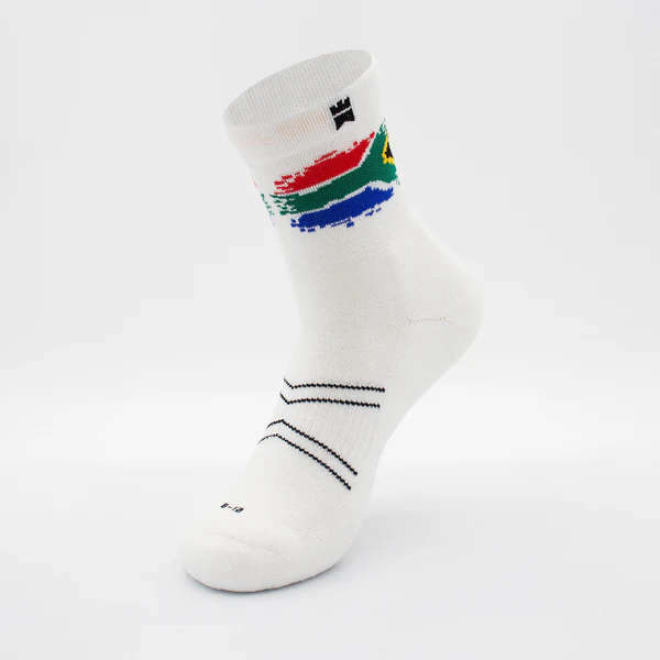 Gilnokie SA Flag - Half-Crew Height Socks (White)