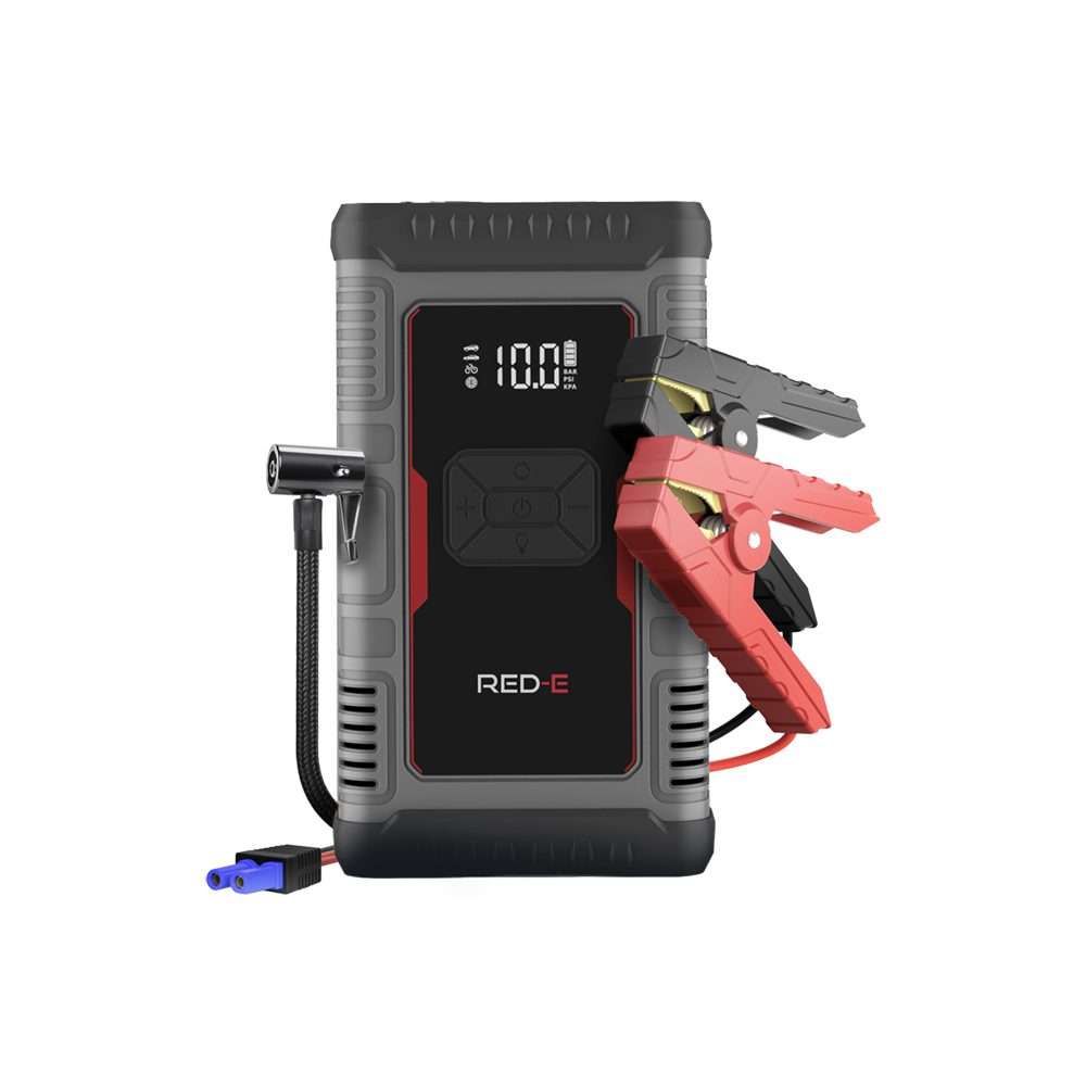 Red-E Car Jump Starter Power Bank With Compressor 10000Mah