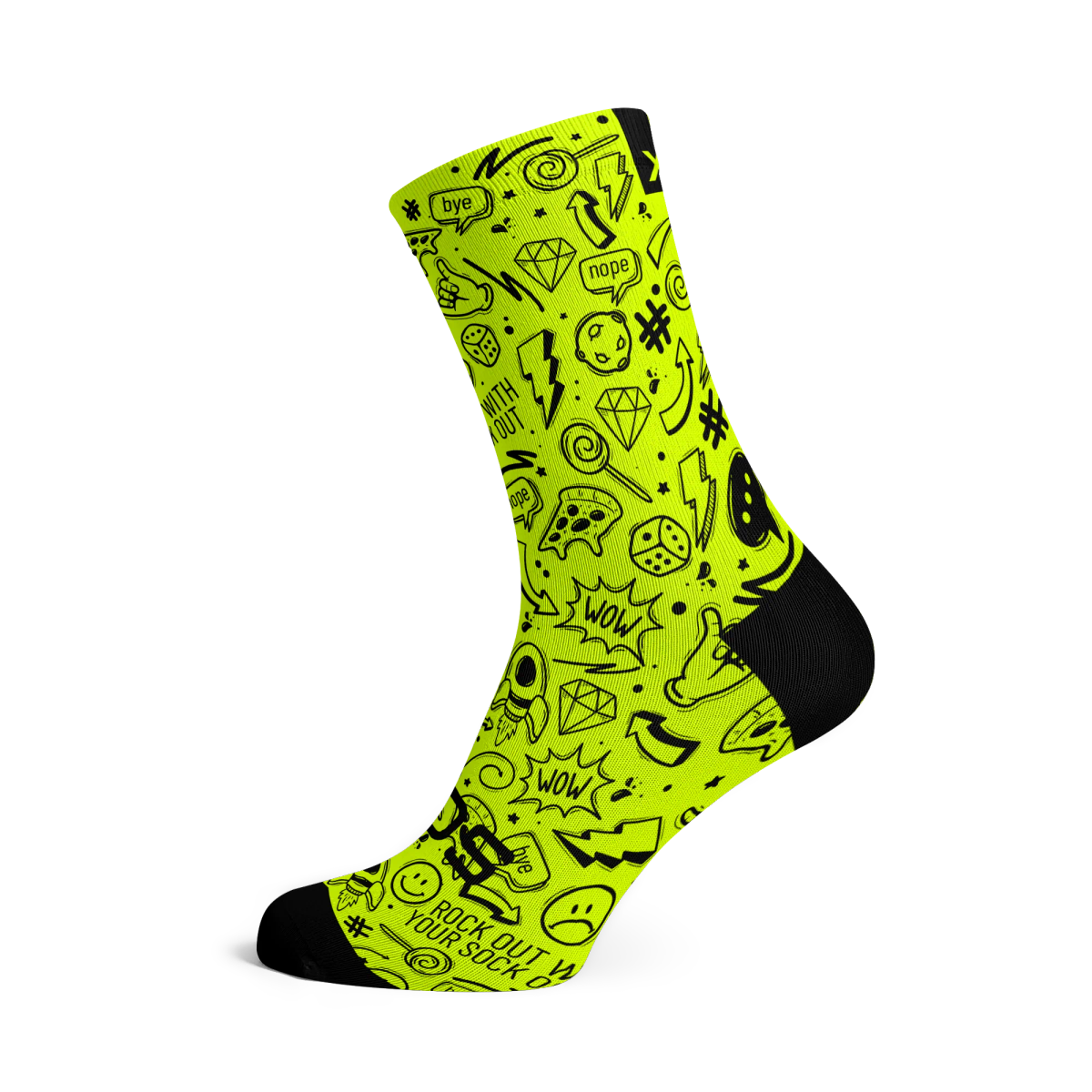 SOX Fluo Doodle Crew Socks