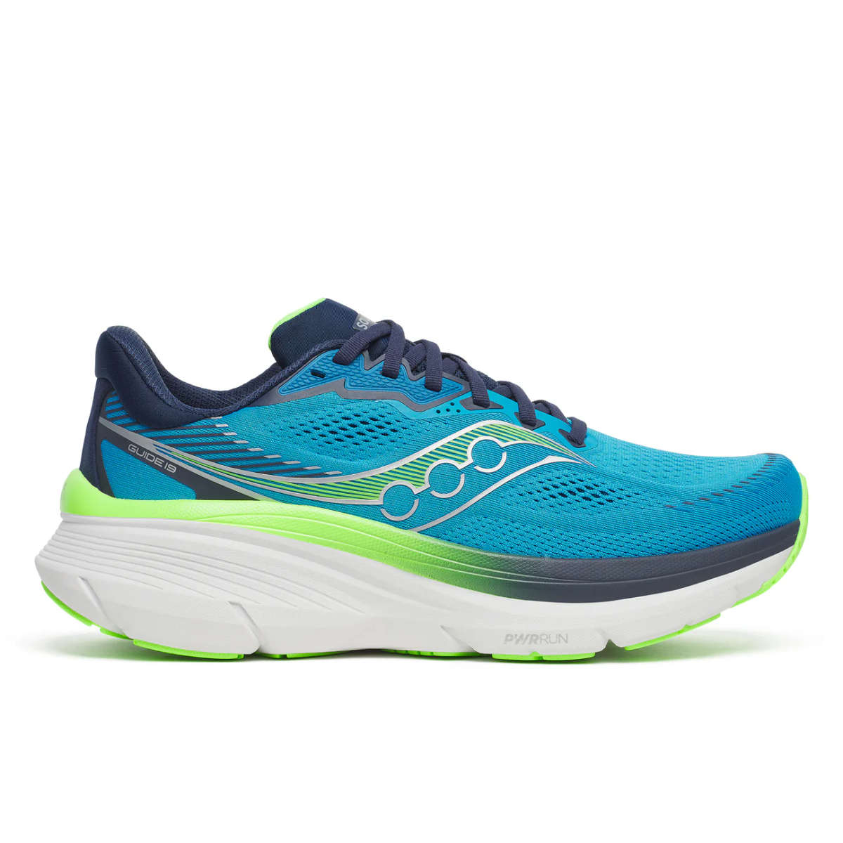Saucony Guide 19 Road Running Shoes Men's (White/Citron)