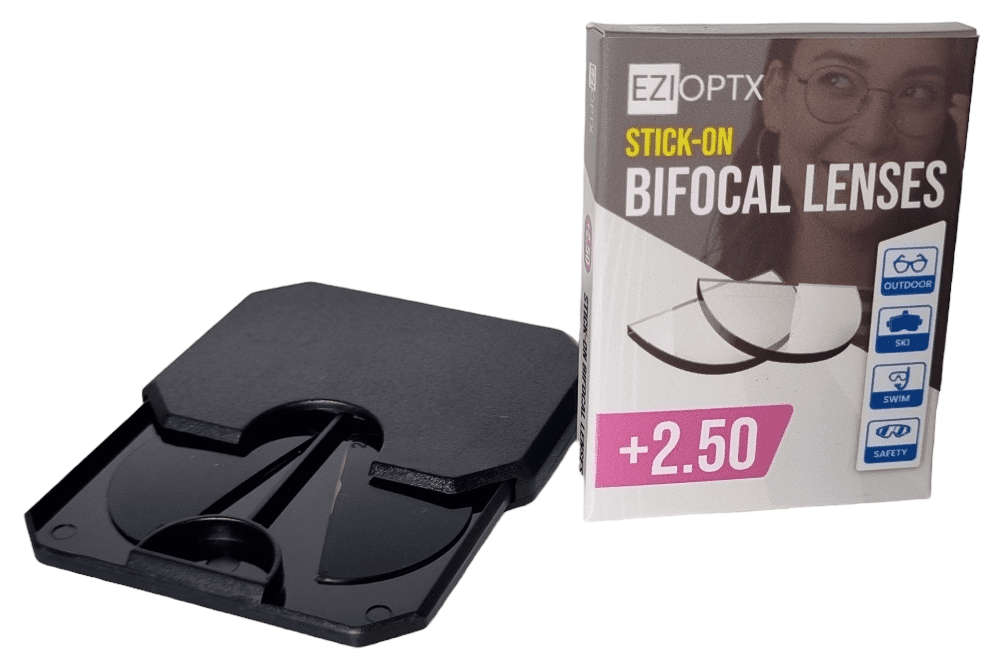 EziOptx Stick-On Bifocal Reading Lenses +2.50