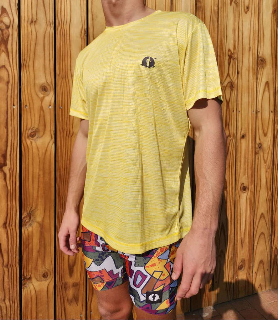 Funky Pants Race T-Shirt -Yellow Melange