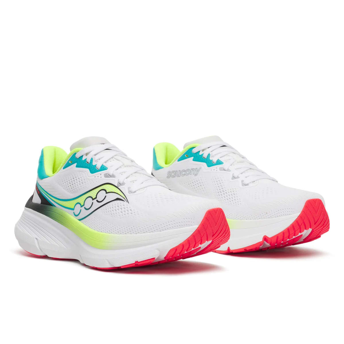 Saucony Guide 19 Road Running Shoes Men's (White/Citron)