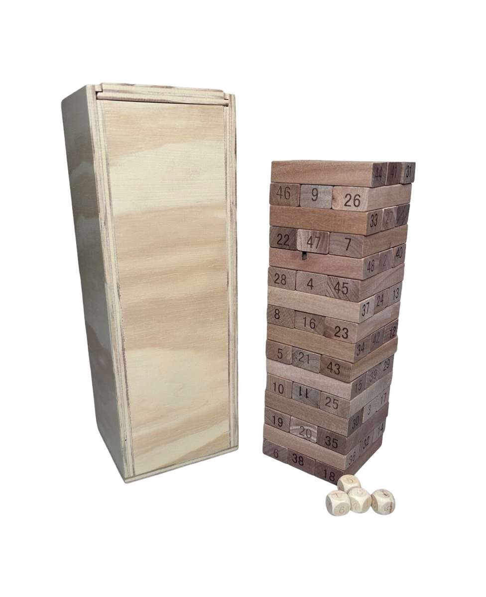 Piccolo Tumble Tower Set Game with Wooden Box