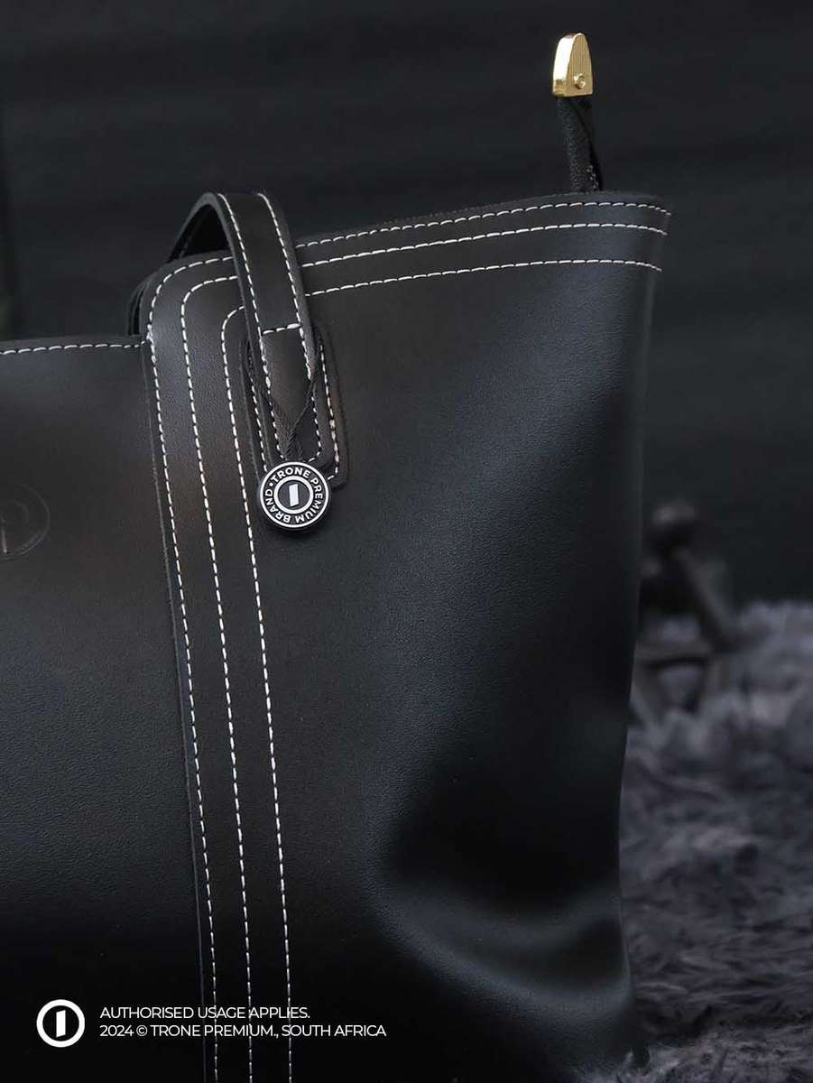 Debbie Patricks' Large Threaded Tote Bag - Black