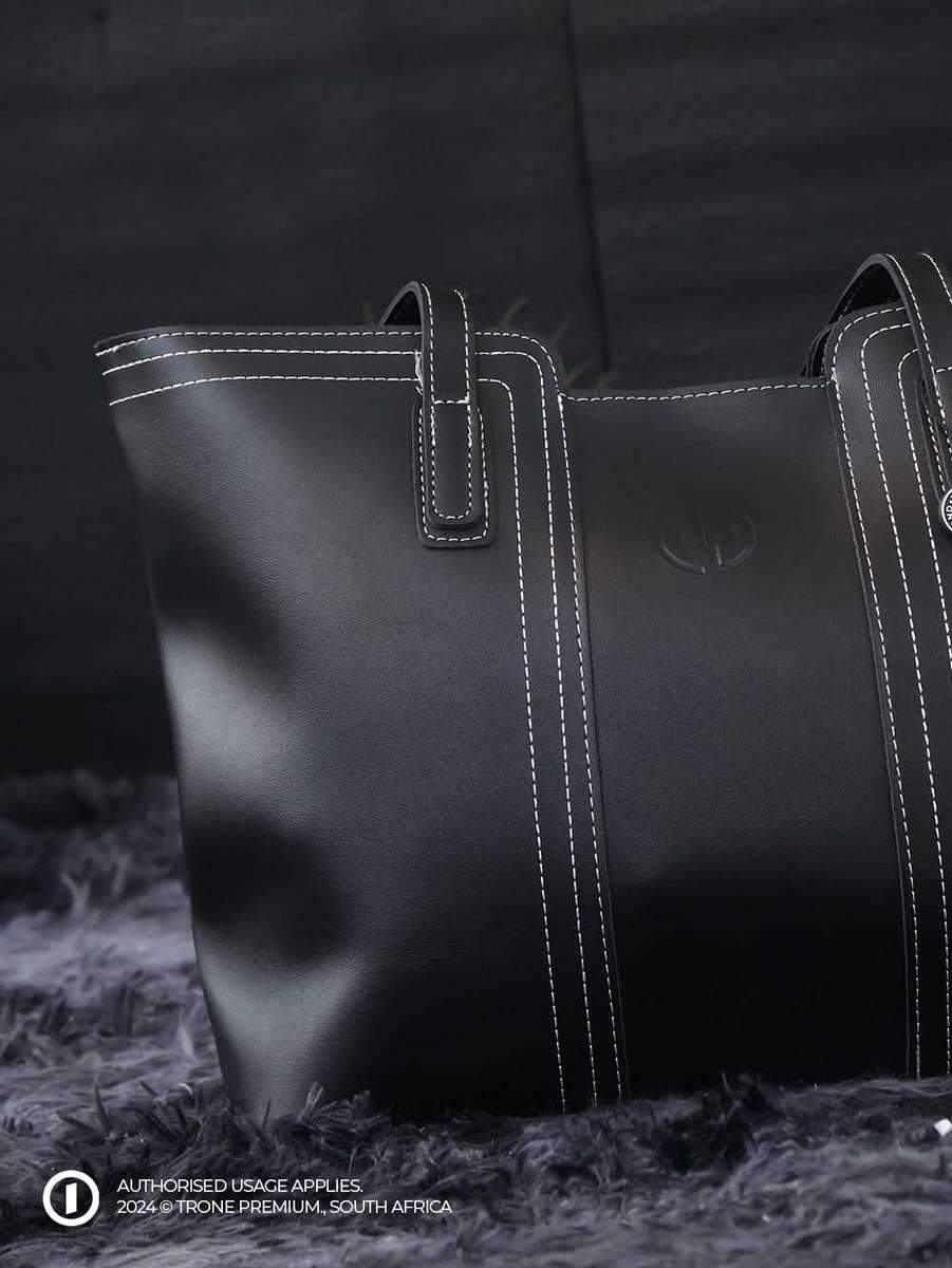 Debbie Patricks' Large Threaded Tote Bag - Black