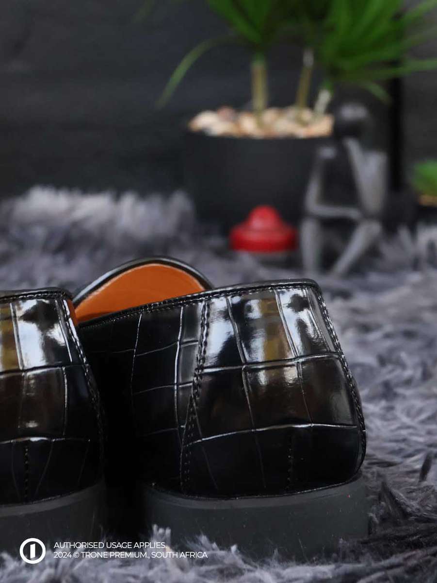 Double Buckle Monk Loafers - Black