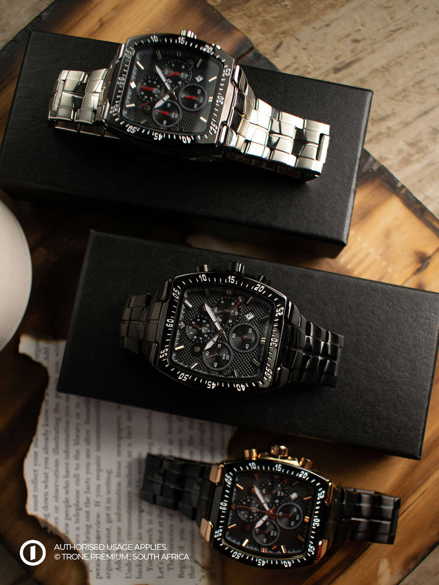 Premium WWOOR Alpha Watch - Black + Gold