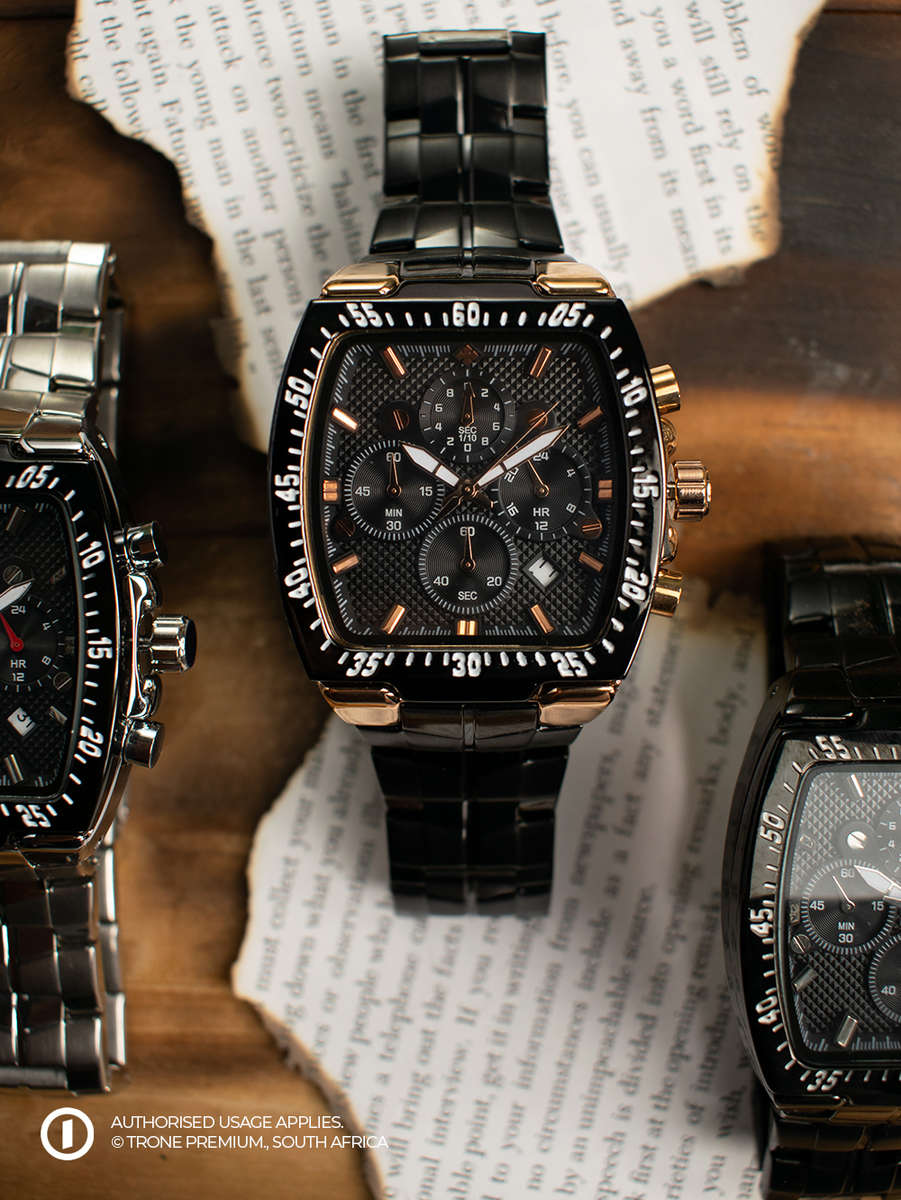 Premium WWOOR Alpha Watch - Black + Gold