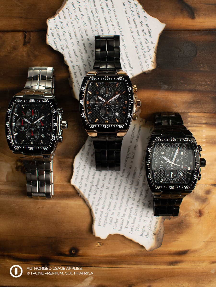 Premium WWOOR Alpha Watch - Black + Gold