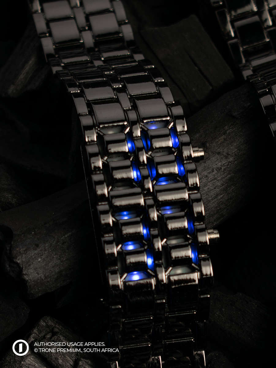 Coated Chain Watch - Blue LED