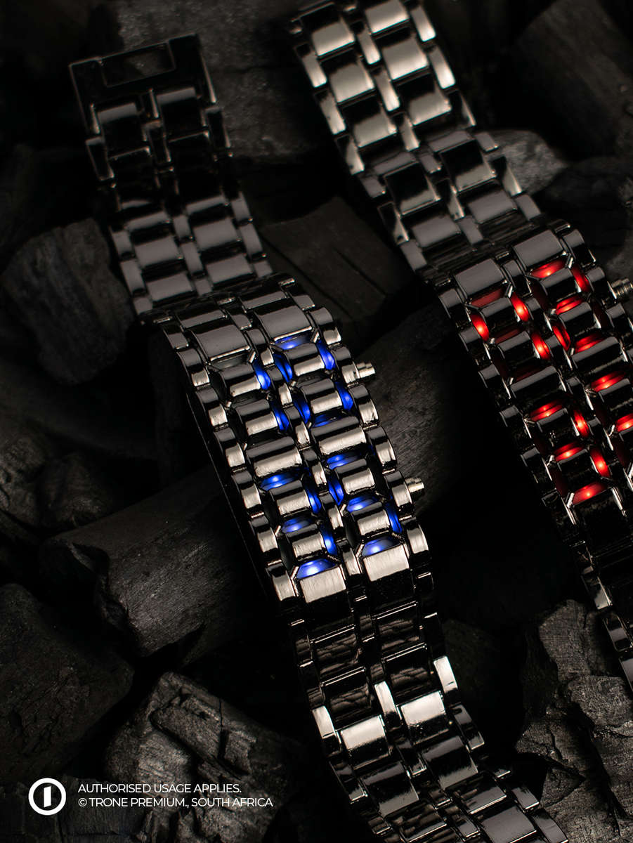 Coated Chain Watch - Blue LED