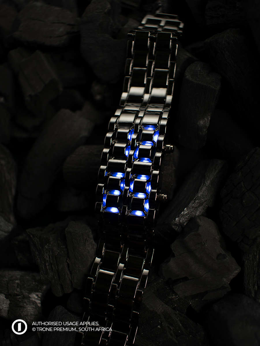 Coated Chain Watch - Blue LED