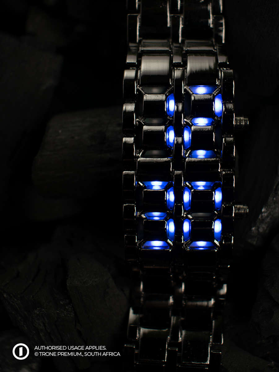 Coated Chain Watch - Blue LED
