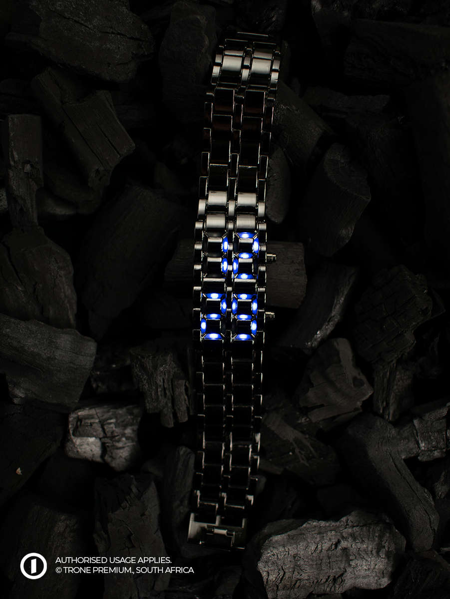 Coated Chain Watch - Blue LED