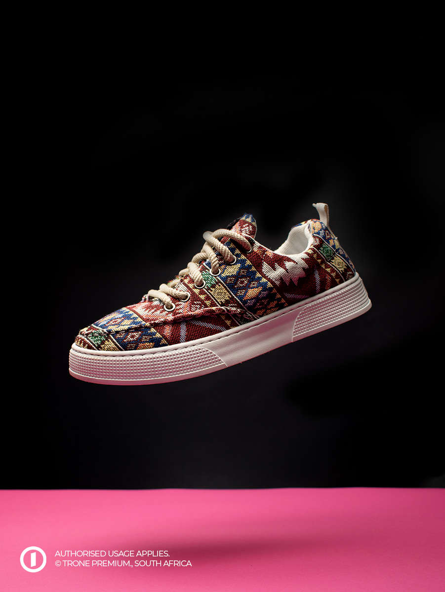 Heritage Sneakers - Dark Red Pattern
