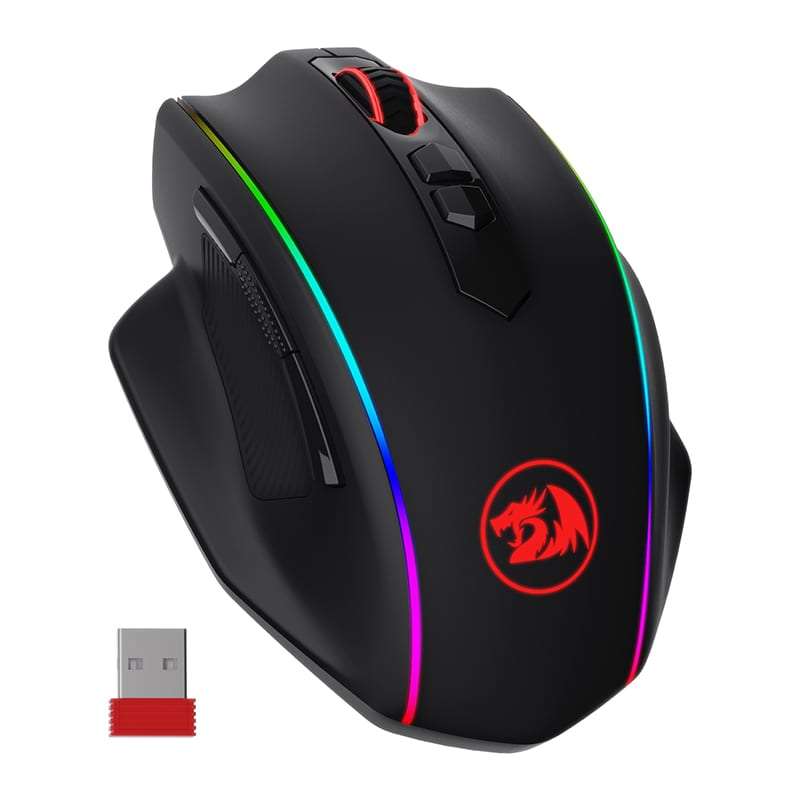 REDRAGON VAMPIRE ELITE Wireless 16000DPI,8 Button,Ergonomic Design,P3335 Optical Sensor,Type-C Ca...