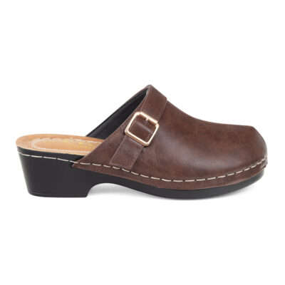 TTP Ladies Comfortable Mules with Buckle Decor