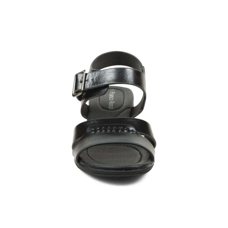 AIXIR Ladies Ankle Strap Low Heel Sandals PSL3002-1-Black