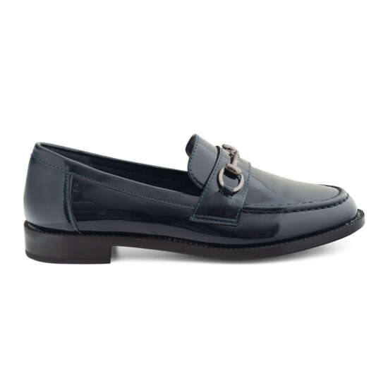 Aixir Patent Women's Loafers with Buckle decor