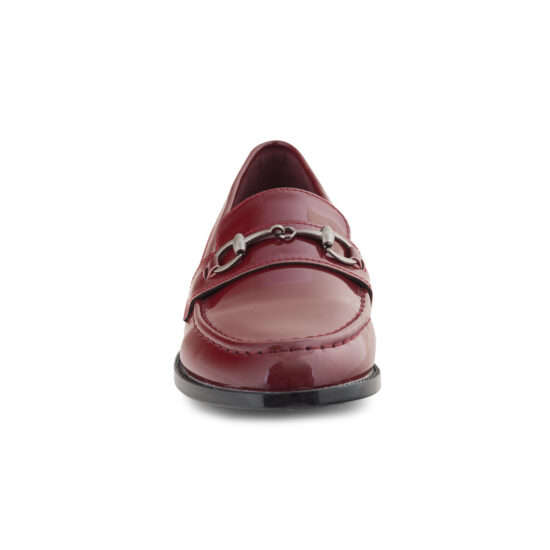 Aixir Patent Women's Loafers with Buckle decor