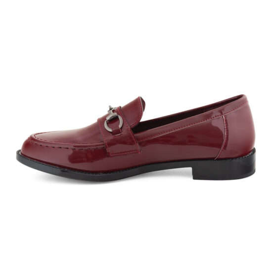 Aixir Patent Women's Loafers with Buckle decor