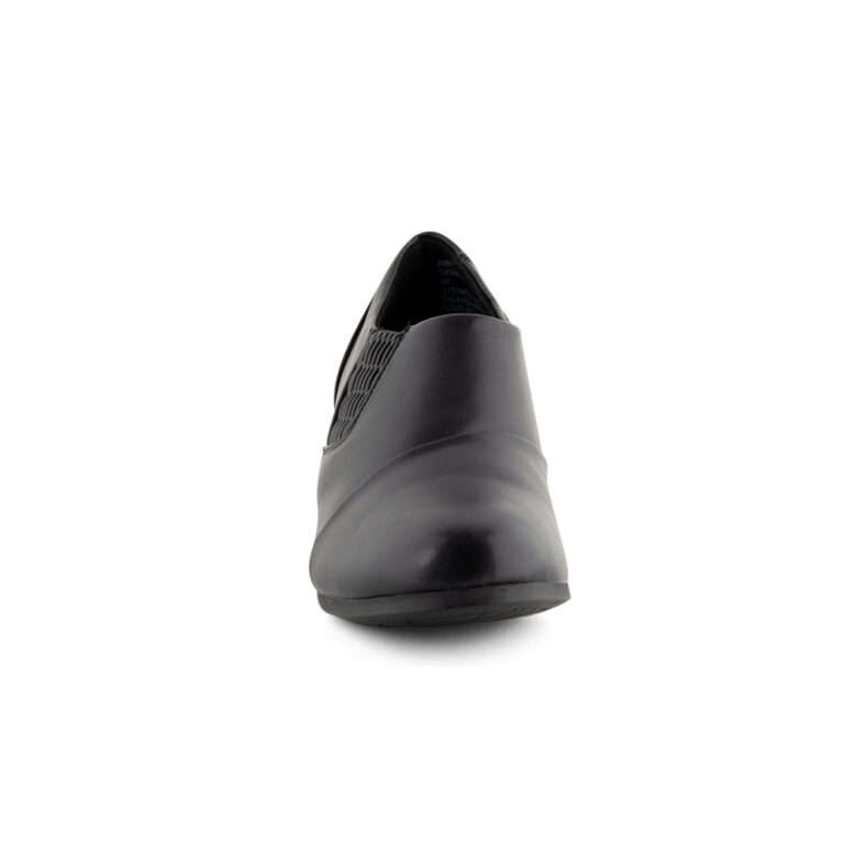 TTP Ladies Elasticated Slip-On Block Heel Courts CQA-16