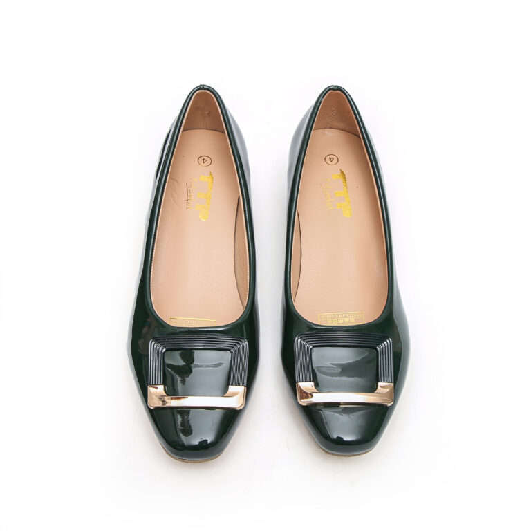 TTP Square Toe Patent Loafers with Square Decor JSF8