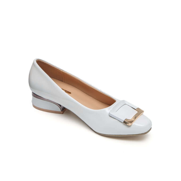 TTP Square Toe Patent Loafers with Square Decor JSF8